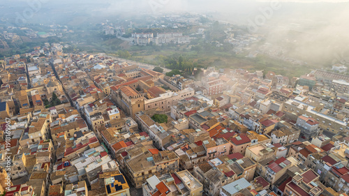 Aerial View of Alcamo, Trapani, Sicily, Italy, Europe