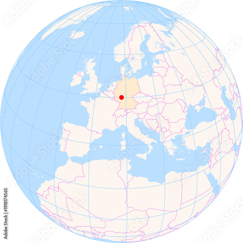 Location Map of Frankfurt Airport (Frankfurt, Hessen, Germany). IATA-code: FRA. No labels at all.