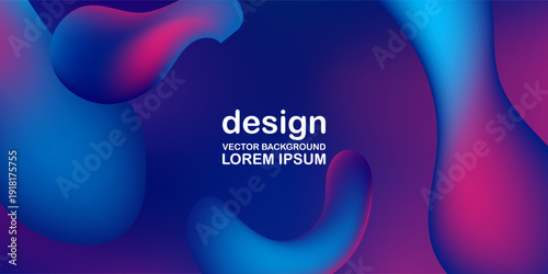 Holographic Liquid Gradient Background. Modern Trendy design in Vector Illustration