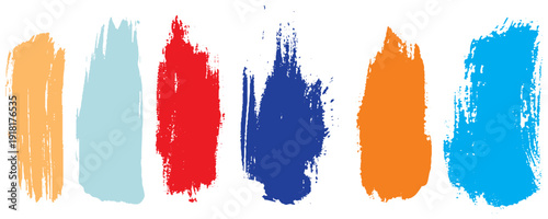 Artistic Paint Stroke Texture Pack. Colorful Paint Stroke Background Elements