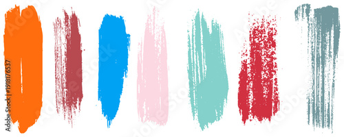 Artistic Paint Stroke Texture Pack. Vibrant Hand Painted Brush Strokes