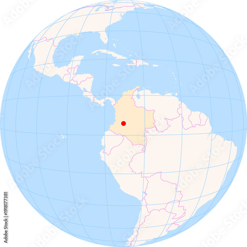 Location Map of Benito Salas Airport (Neiva, Huila, Colombia). IATA-code: NVA. No labels at all.