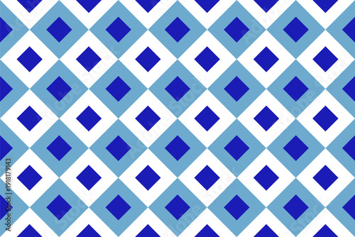 Mexican Seamless Pattern Inspired By Puebla Design. Classic Blue Talavera Ceramic Tile With Geometric Ornament. Vector Illustration.