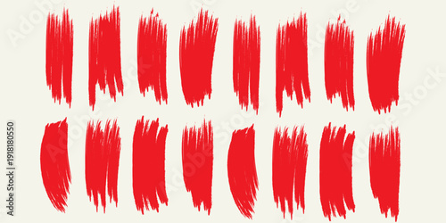 Brush stroke set isolated on white background.Collection of brush stroke for black ink paint, grunge backdrop, dirt banner,watercolor design and dirty texture.Creative art concept, vector illustration