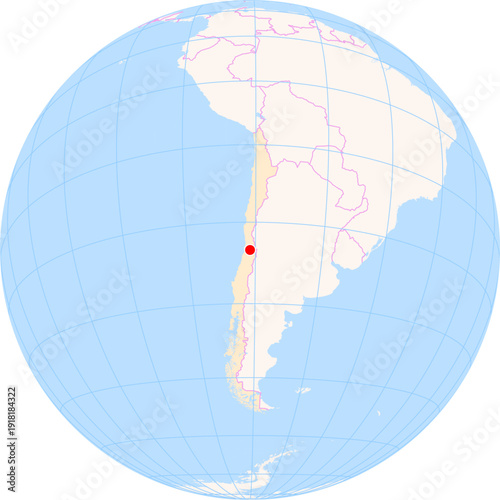 Location Map of Arturo Merino Benitez Int. Airport (Santiago, Region Metropolitana De Santiago, Chile). IATA-code: SCL. No labels at all.