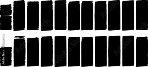 A black and white image of two rows of vertical bars with varying heights