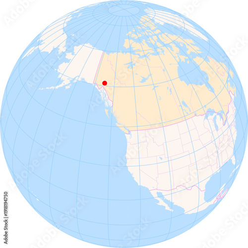 Location Map of Erik Nielsen Whitehorse Int. Airport (Whitehorse, Yukon, Canada). IATA-code: YXY. No labels at all.
