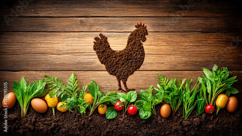 A single chicken footprint ...