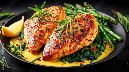Chicken florentine with spinach and cream sauce