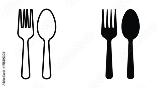Fork and spoon illustration