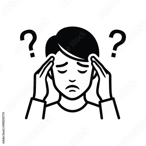 Confusion icon in vector. 