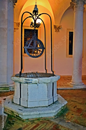 ancient detail in the historic center of Urbino, a UNESCO World Heritage Site in the Marche region of Italy.