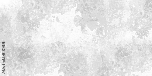 White grunge featuring light gray marble texture. Layers of thick white acrylic paint, cracked gesso texture, and  gray charcoal rubbings. smooth stone surface, natural concrete texture.