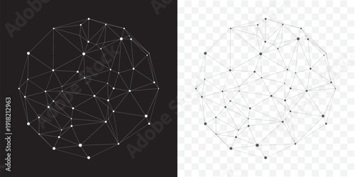 Circular Geometric Network Graph Visualization
