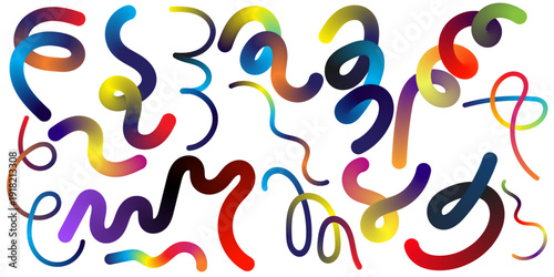 Vibrant colorful swirling abstract art design