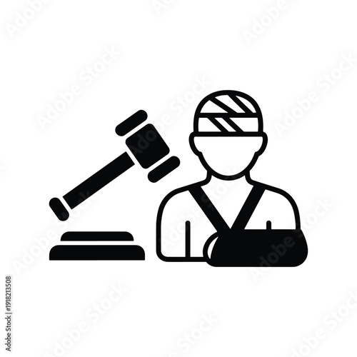 Personal Injury Law icon in vector