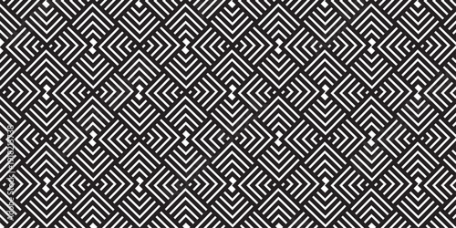 Abstract background with stripes lines. Seamless wave pattern geometric fabric vintage textile illustration . shape white and black square web technology banner, template design.