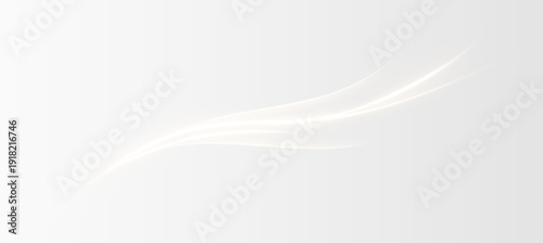 Fire trail wave, bright glow speed curve line. Glowing gold and white light stream, vector, png. Light curve line swirl effect.	
