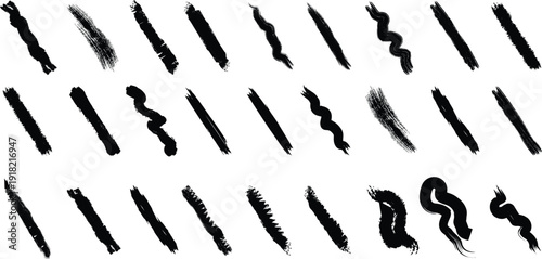 Vector hand prints isolated on transparent background