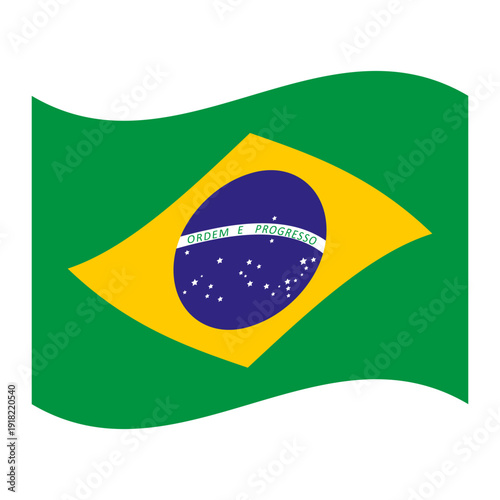 Waving Flag of Brazil