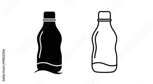 Bottle design concept illustration with black background Vector