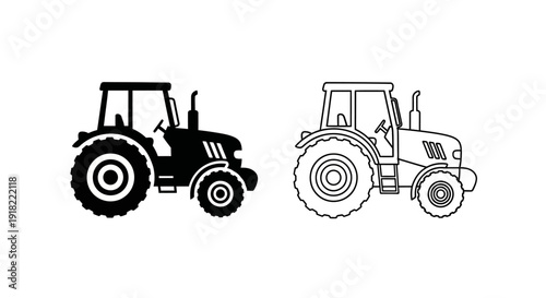 Tractor icon design vector art illustration Vector