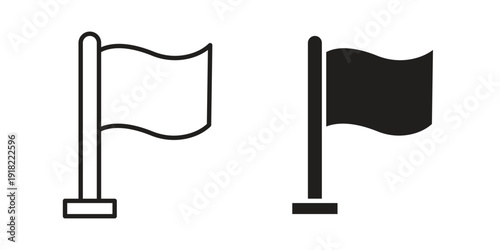 Flag icon. Vector linear icon collection. Vector EPS10