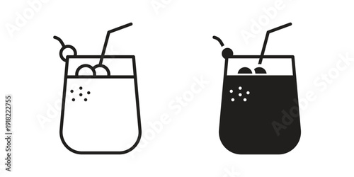 Fresh smoothie icon. Vector linear icon collection. Vector EPS10