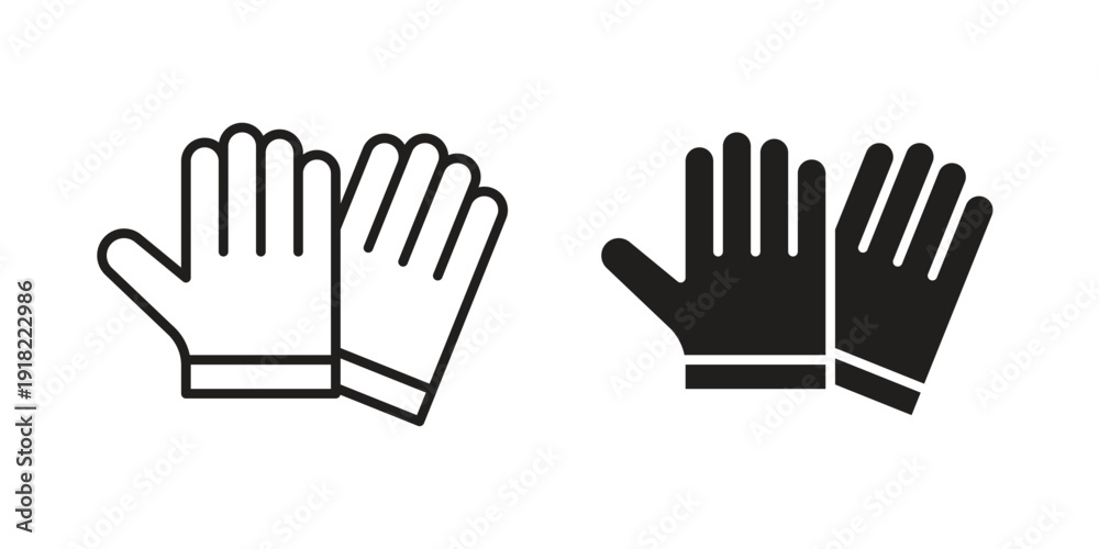 Obraz premium Gloves icon. Vector linear icon collection. Vector EPS10