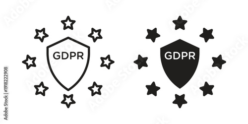 GDPR icon. Vector linear icon collection. Vector EPS10