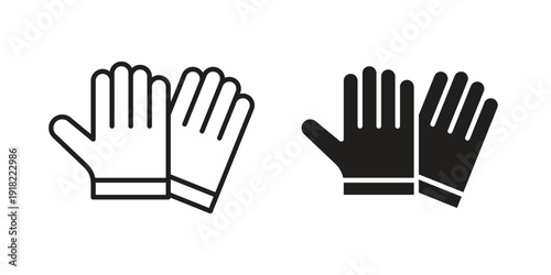 Gloves icon. Vector linear icon collection. Vector EPS10