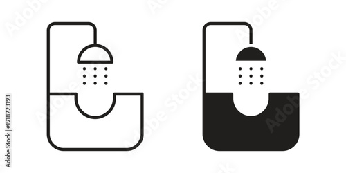 Hair washer sink icon. Vector linear icon collection. Vector EPS10