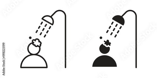 Hair washing icon. Vector linear icon collection. Vector EPS10