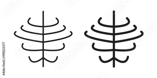 Human Ribs icon. Vector linear icon collection. Vector EPS10