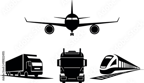 Transportation logistics shipping air land rail cargo services