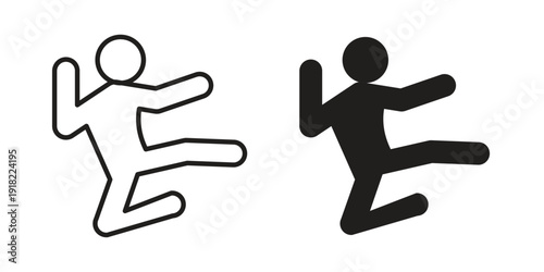 Kung fu icon. Vector linear icon collection. Vector EPS10