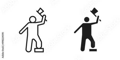 Lumberjack icon. Vector linear icon collection. Vector EPS10