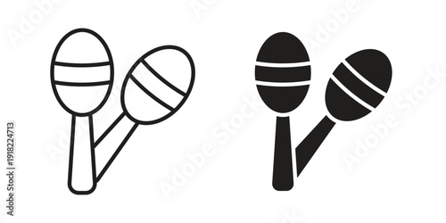 Maracas icon. Vector linear icon collection. Vector EPS10