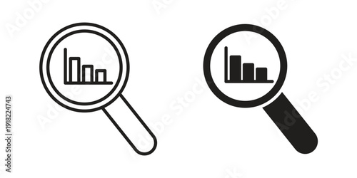 Market research icon. Vector linear icon collection. Vector EPS10