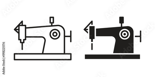 Old sewing machine icon. Vector linear icon collection. Vector EPS10