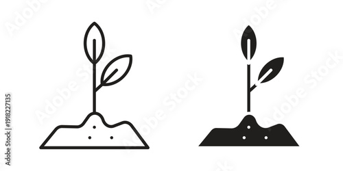 Plant icon. Vector linear icon collection. Vector EPS10