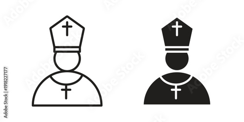 Pope icon. Vector linear icon collection. Vector EPS10