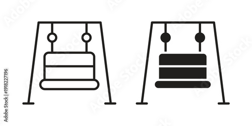 Porch swing icon. Vector linear icon collection. Vector EPS10