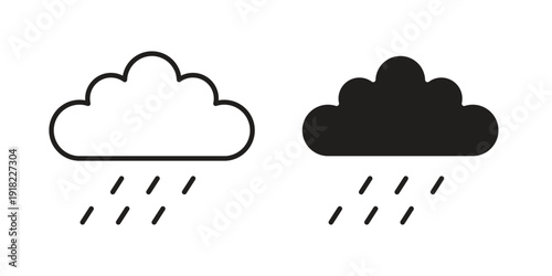 Raining icon. Vector linear icon collection. Vector EPS10
