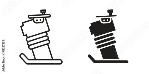 Rammer icon. Vector linear icon collection. Vector EPS10