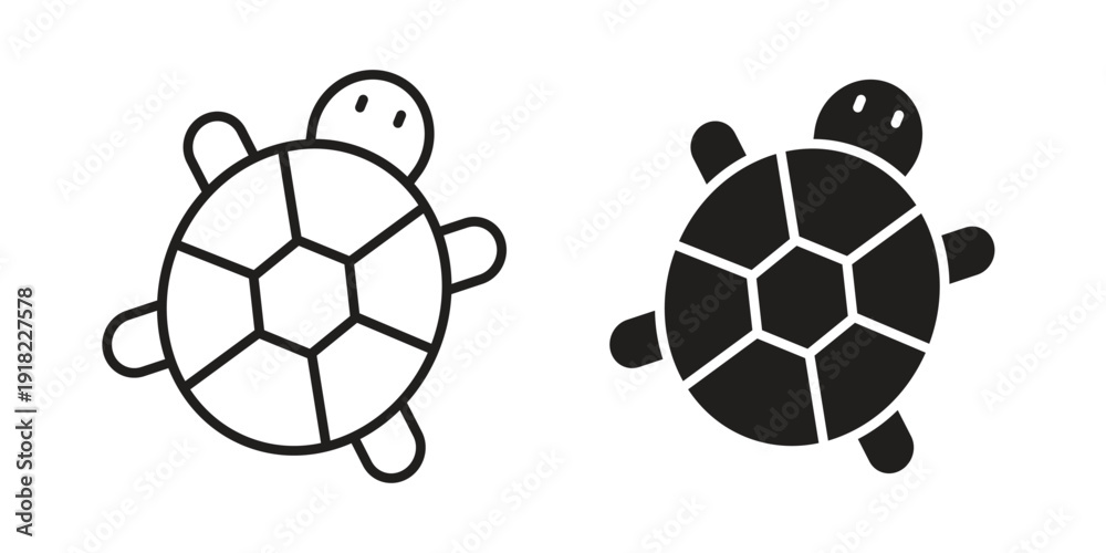 Obraz premium Sea turtle icon. Vector linear icon collection. Vector EPS10
