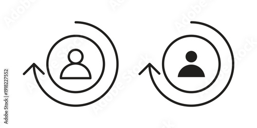 Scrum master icon. Vector linear icon collection. Vector EPS10