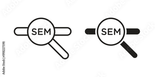 SEM icon. Vector linear icon collection. Vector EPS10