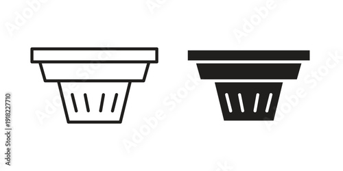 Smoke detector icon. Vector linear icon collection. Vector EPS10