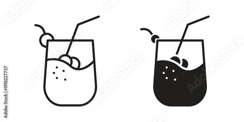 Smoothies icon. Vector linear icon collection. Vector EPS10